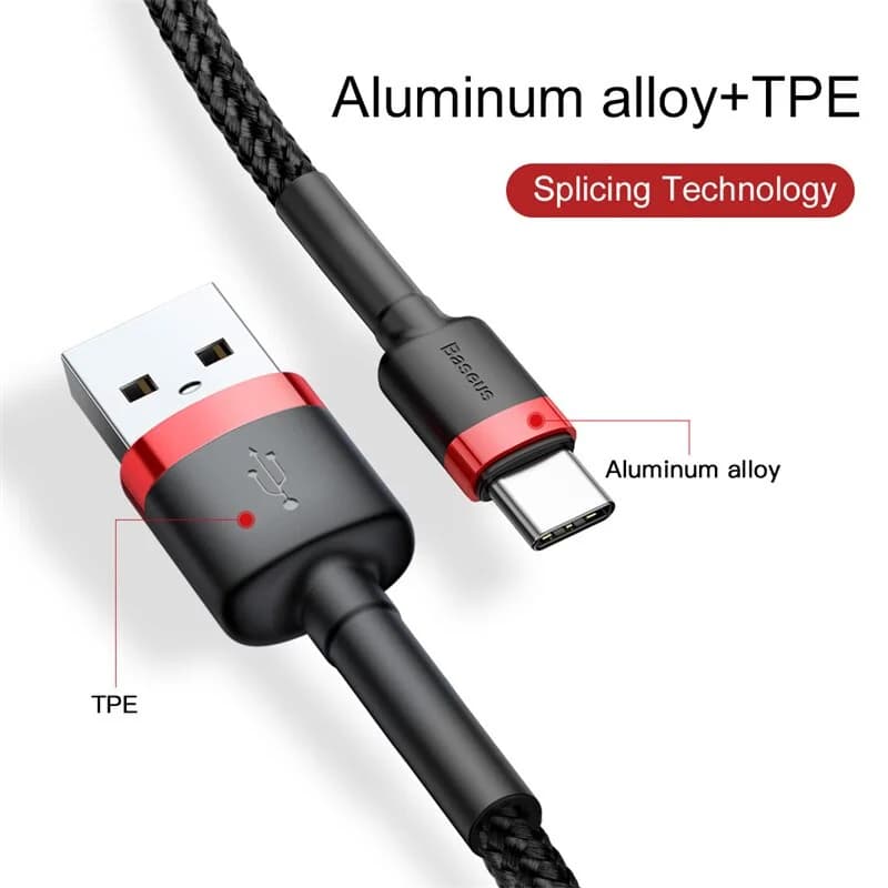 Cáp sạc nhanh USB-C, hỗ trợ 60W 3A